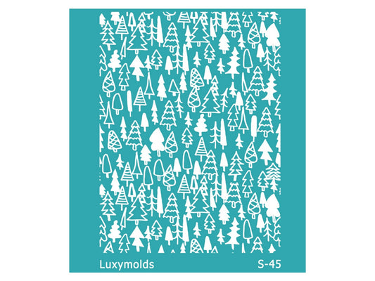 Silk screen stencil for polymer clay Christmas "Luxymolds" S-45