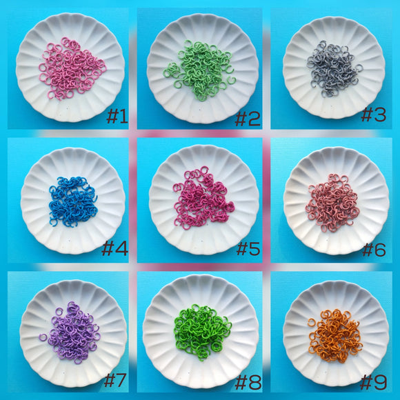 Jumping rings Colorful jump ring for jewelry making 40 pcs 1.2x8 mm