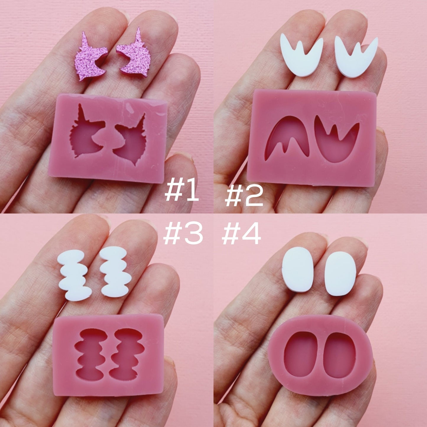 Silicone stud earrings mold Jewelry Resin mould for resin and epoxy