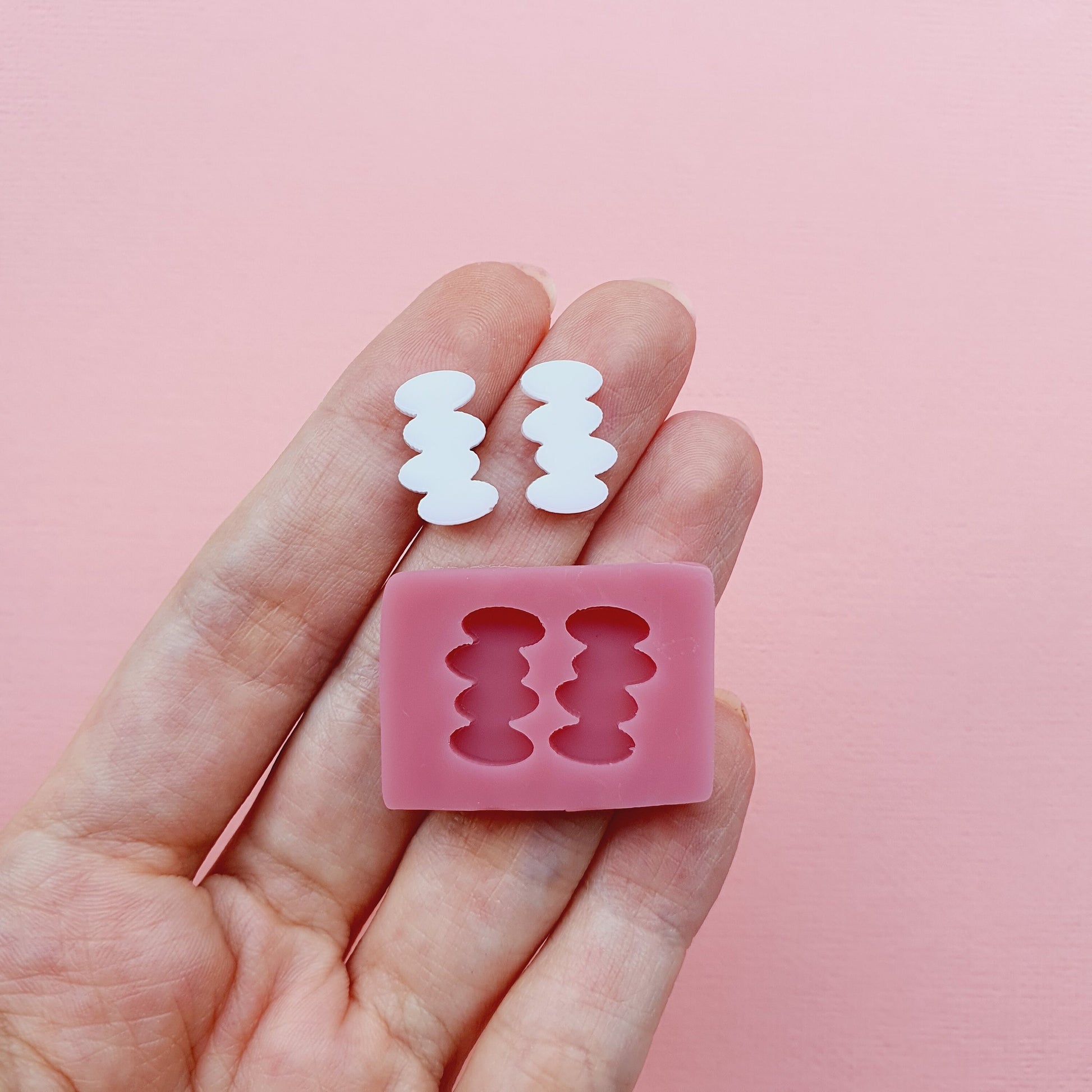 Silicone stud earrings mold Jewelry Resin mould for resin and epoxy