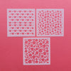 Set 3 pcs Polymer clay stencil Texture sheet shapes stamp mat