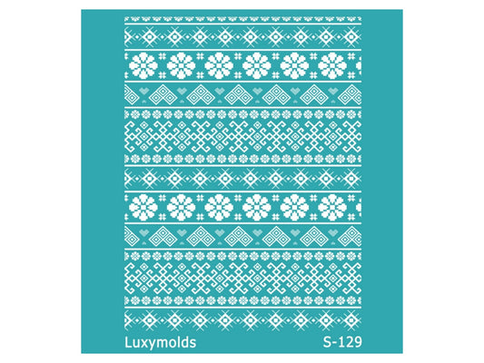 Silk screen stencil for polymer clay "Luxymolds" S-129