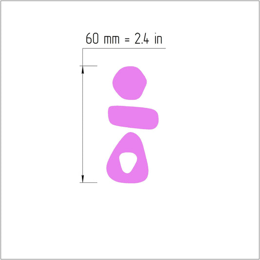 3 pcs set Clay cutters Jewelry Earrings Geometry shape cutter