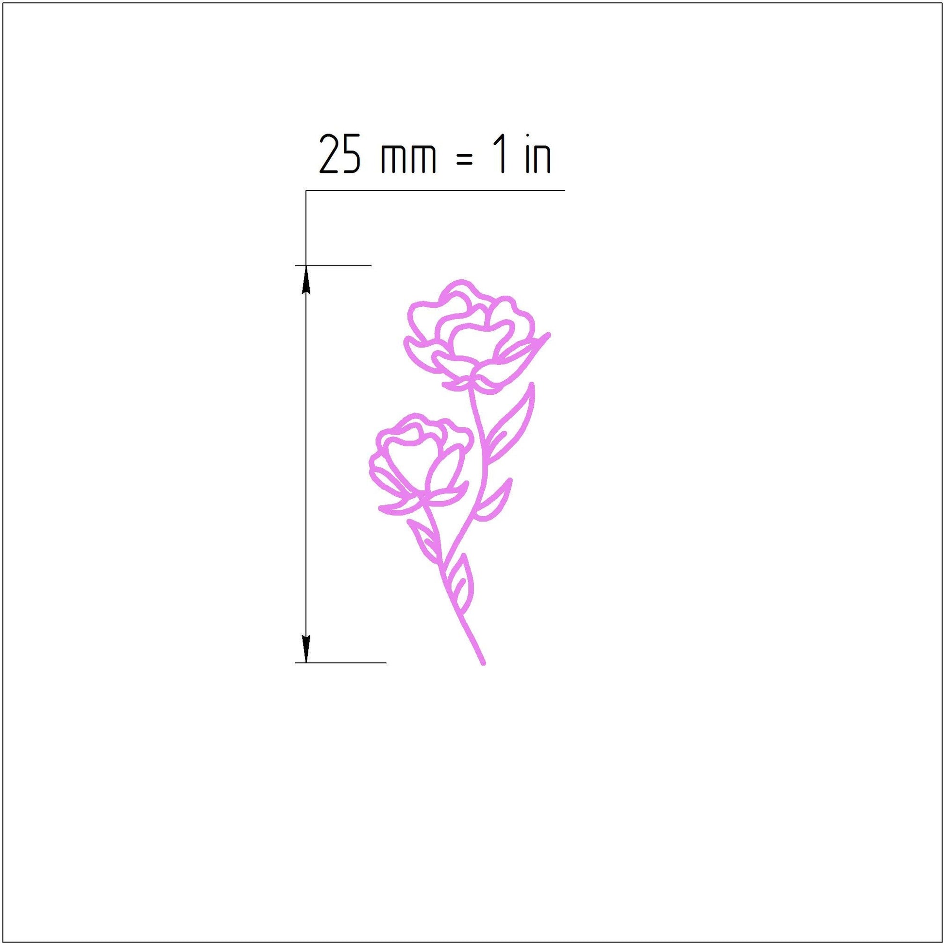 Polymer clay stamp "Flower" 3D printed embossing
