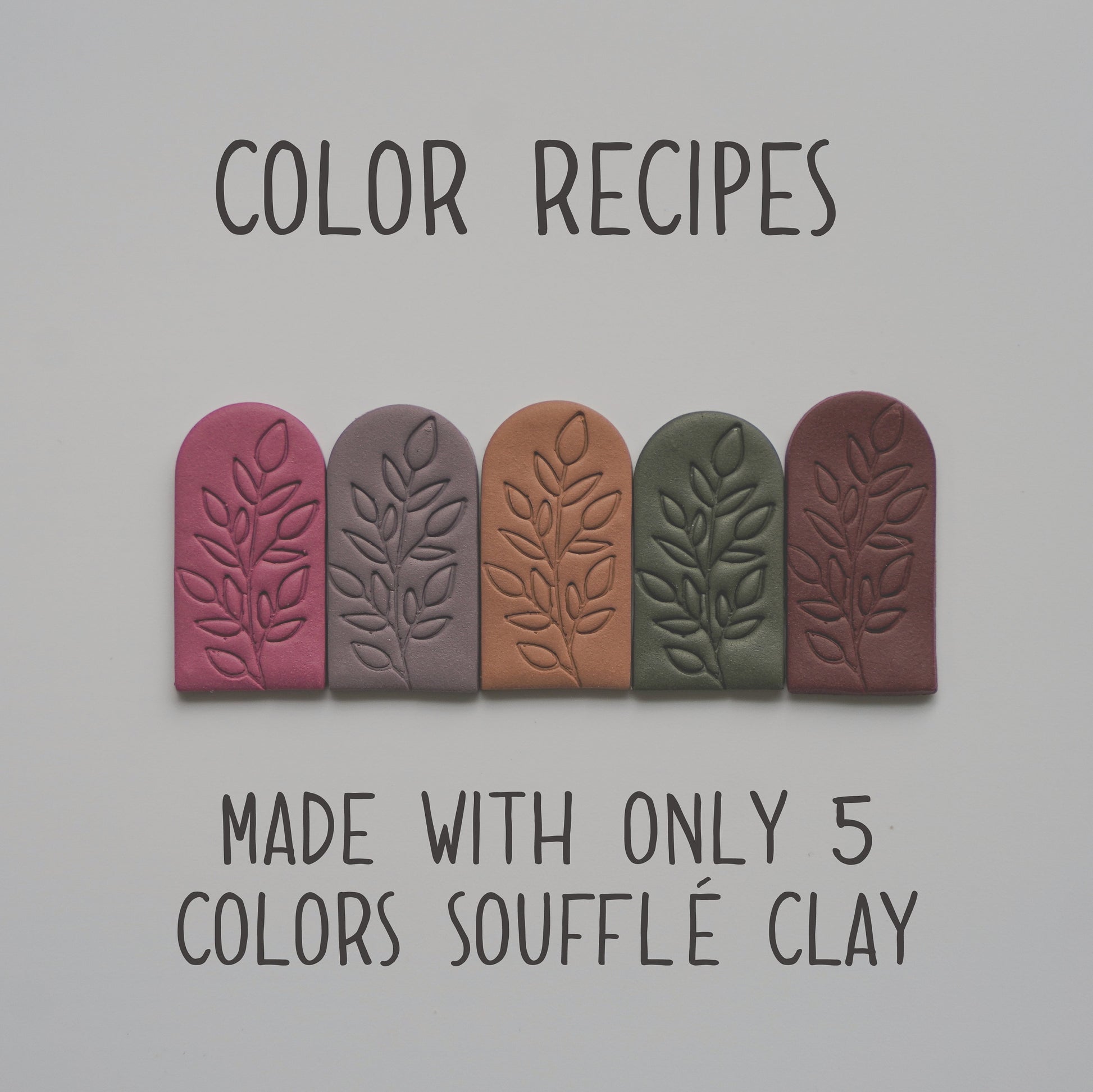 Polymer Clay Color Recipes Sculpey Souffle Polymer Clay Color Mixing Digital Download