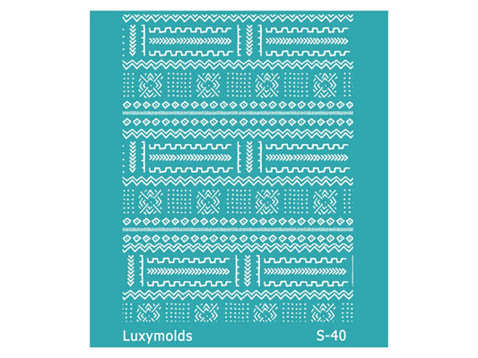 Silk screen stencil for polymer clay "Luxymolds" S-40