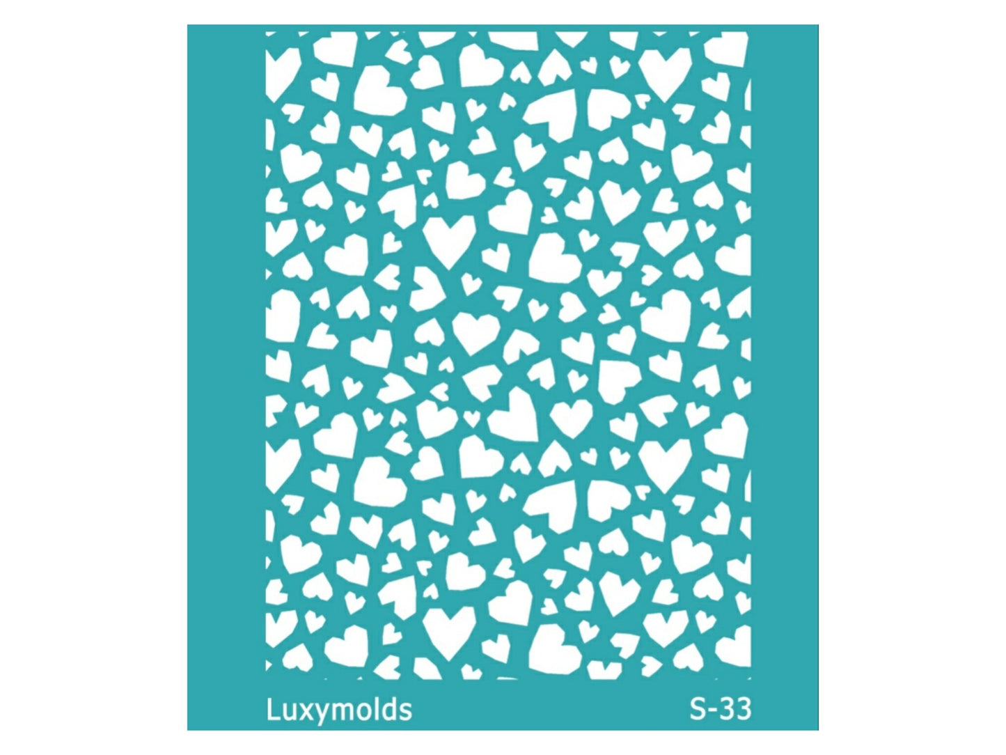 Silk screen stencil for polymer clay "Valentine's day" Luxymolds S-33