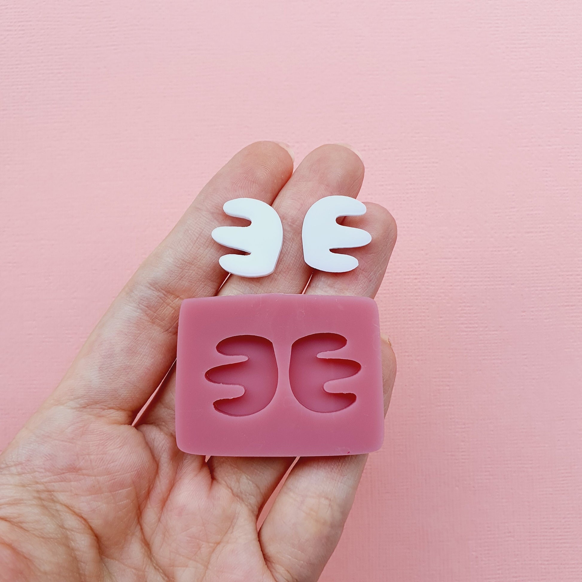 Silicone stud earrings mold Jewelry Resin mould for resin and epoxy