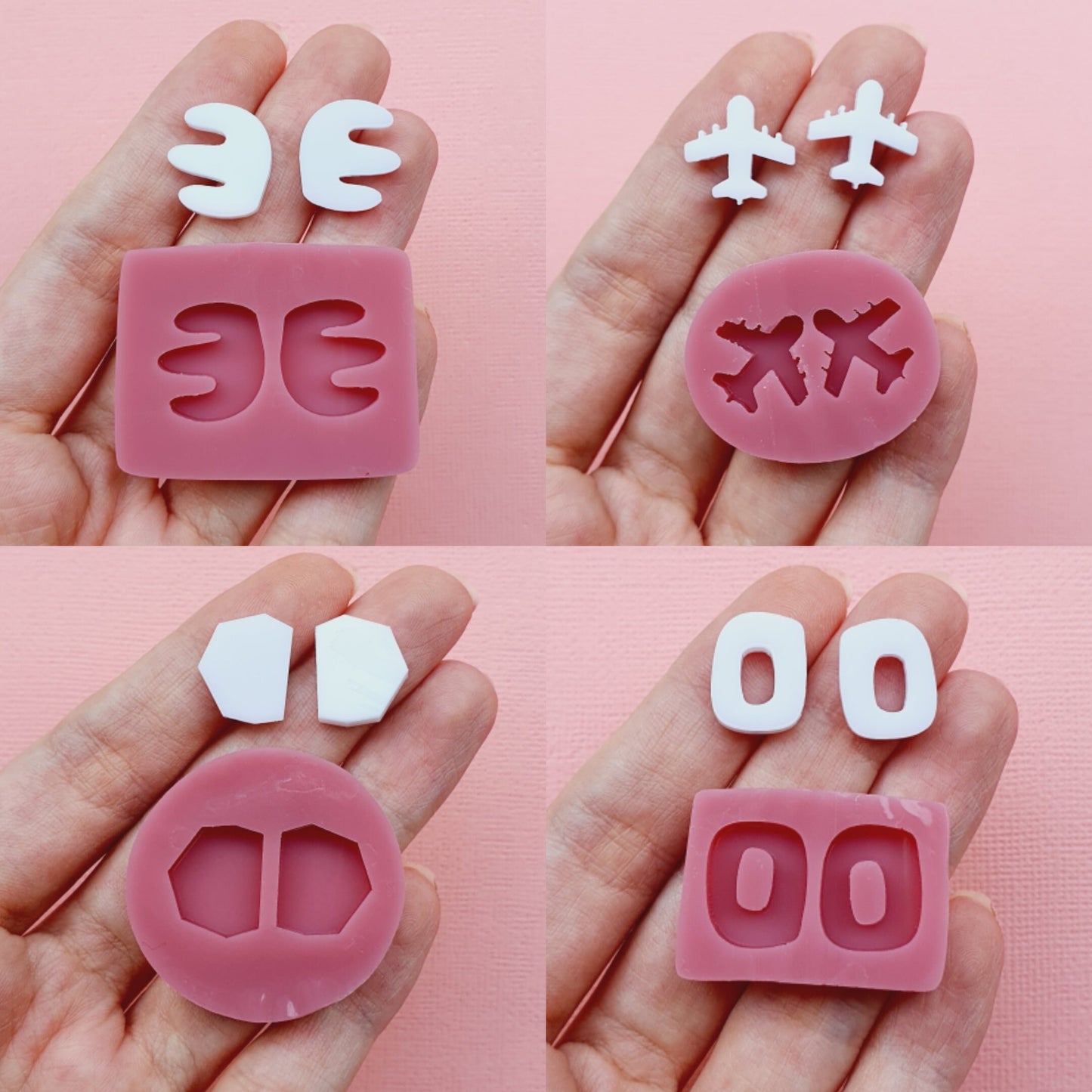 Silicone stud earrings mold Jewelry Resin mould for resin and epoxy