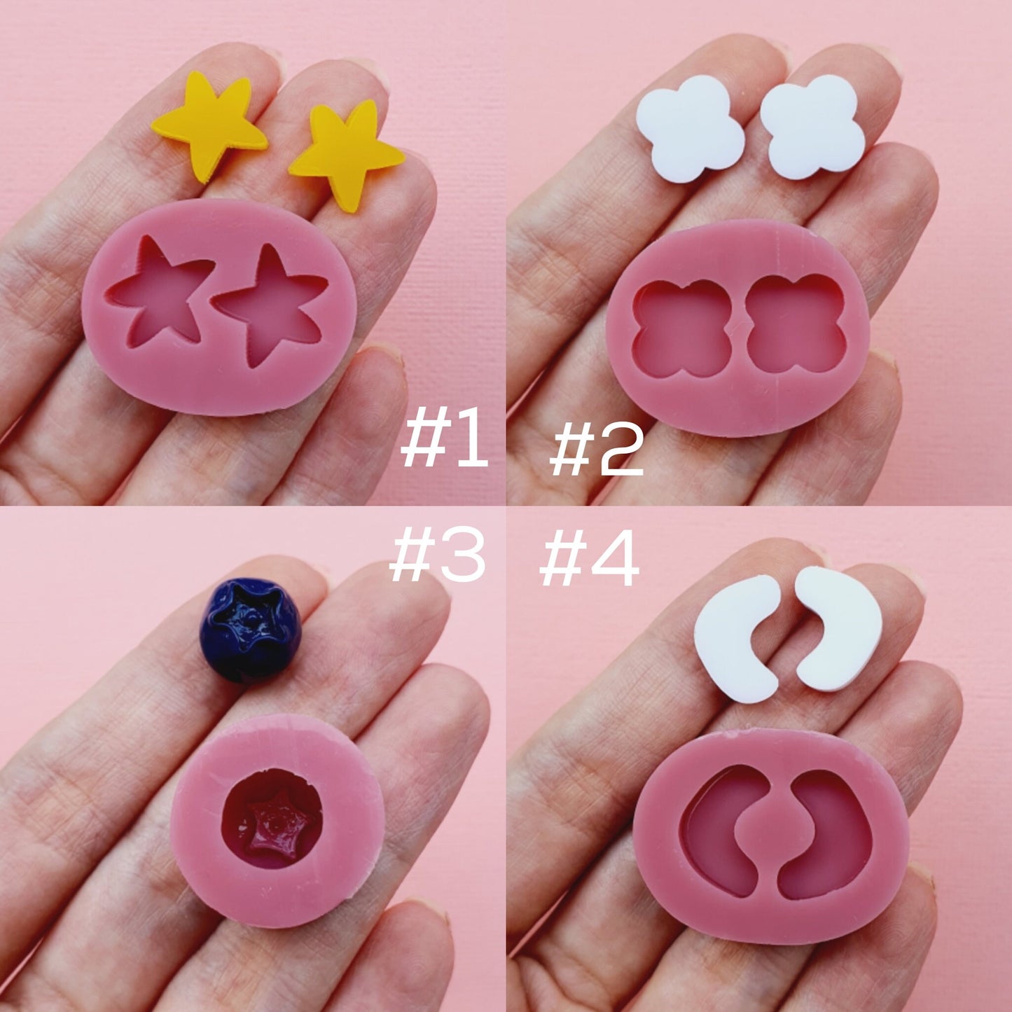 Silicone stud earrings mold Jewelry Resin mould for resin and epoxy