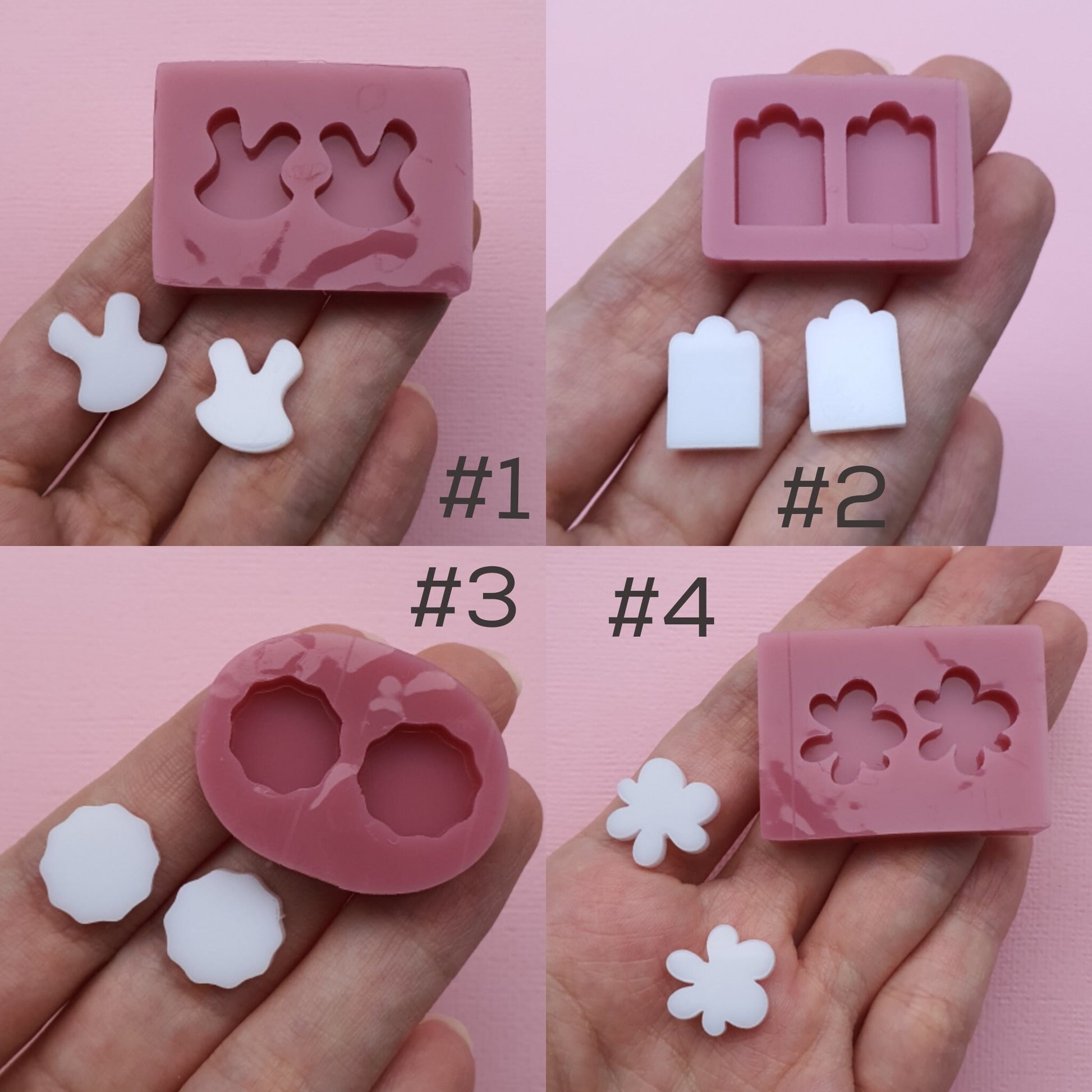 Silicone stud earrings mold Jewelry Resin mould for resin and epoxy
