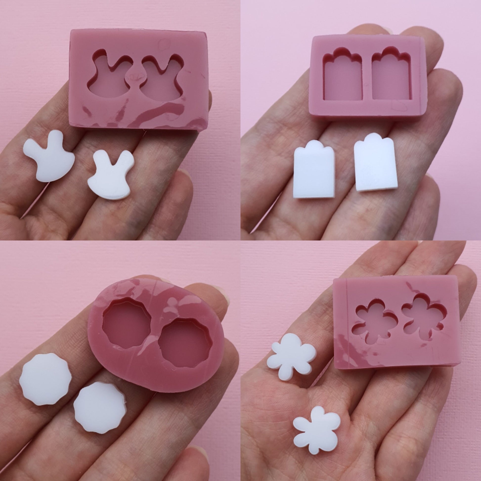 Silicone stud earrings mold Jewelry Resin mould for resin and epoxy