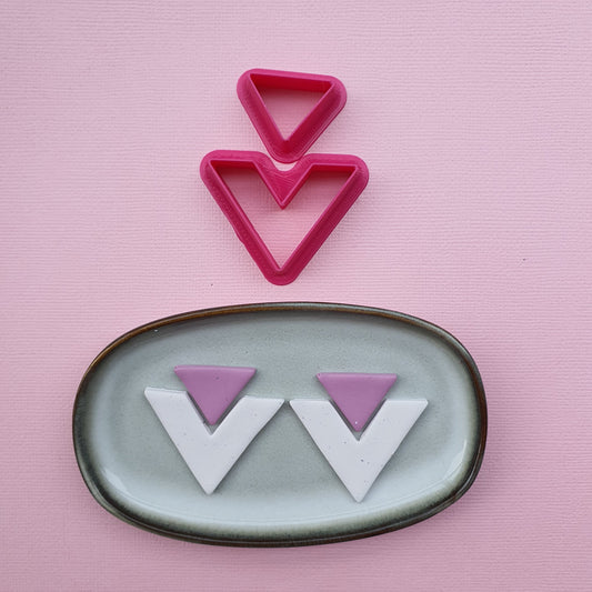 2 pcs set Clay cutters Jewelry Earrings Geometry shape cutter