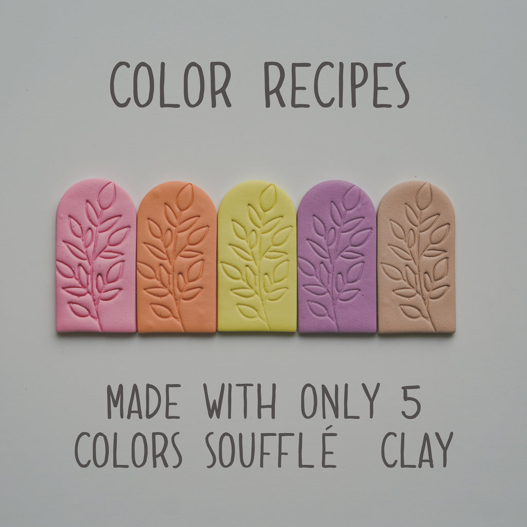 Polymer Clay Color Recipes Sculpey Souffle Polymer Clay Color Mixing Digital Download