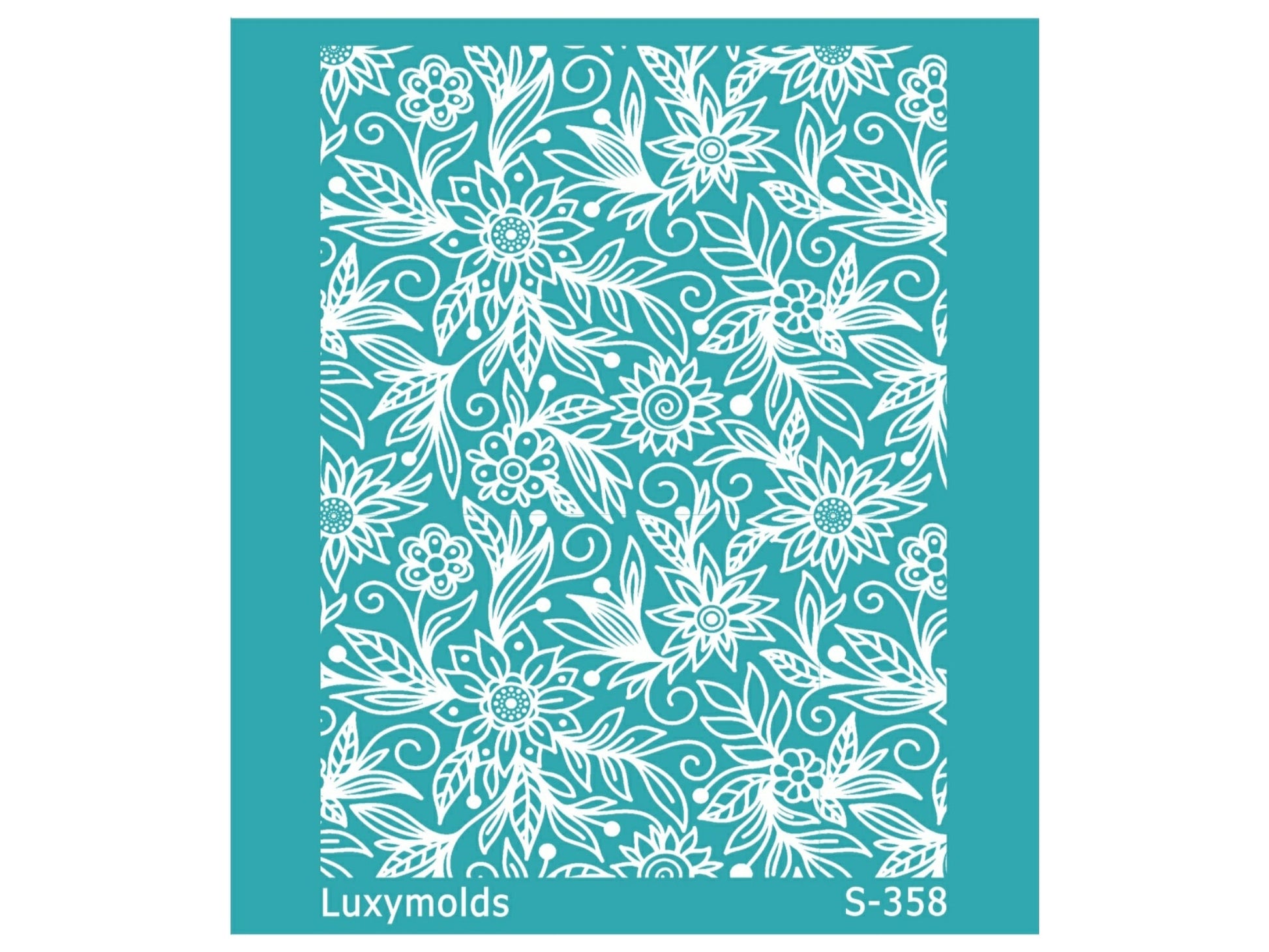 Silk screen stencil for polymer clay "Luxymolds" Sunflower pattern S-358