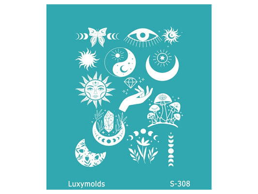 Silk screen stencil for polymer clay "Luxymolds" S-308