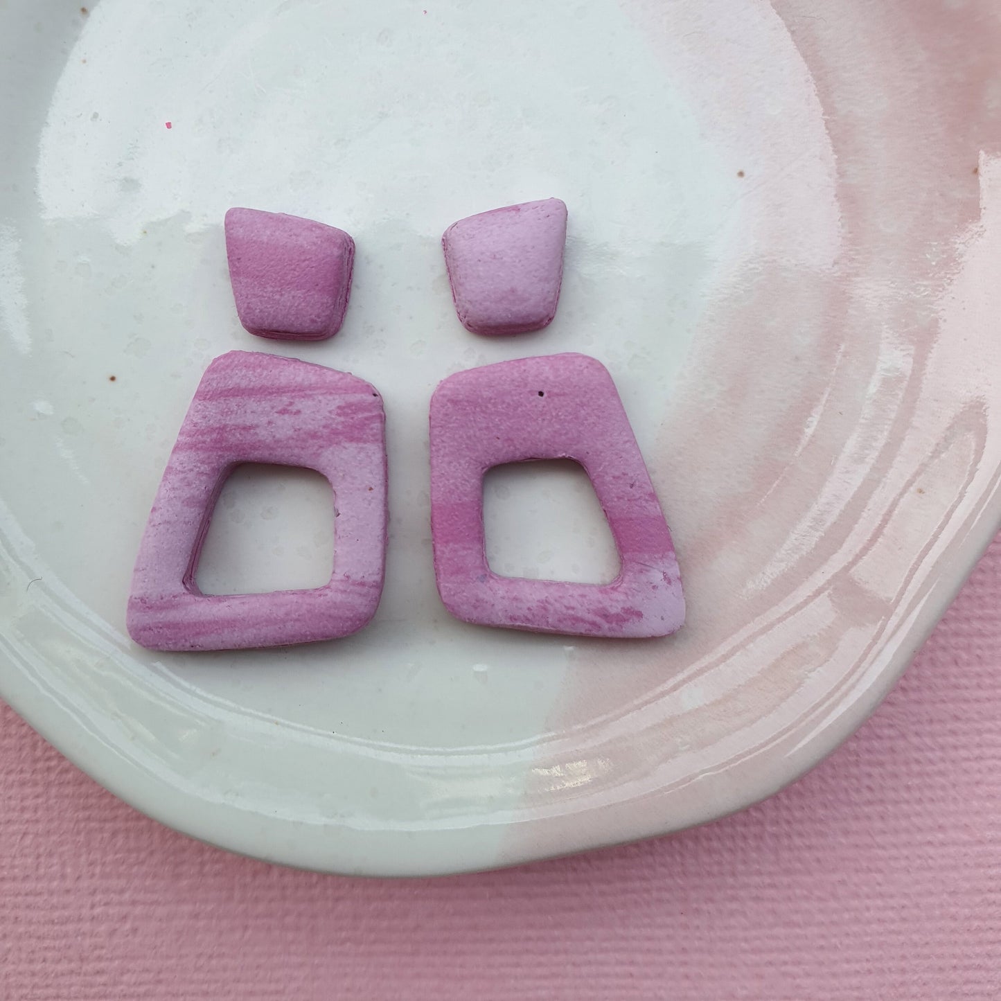 2 pcs set Earrings Polymer clay 3D cutters Jewelry shape cutter