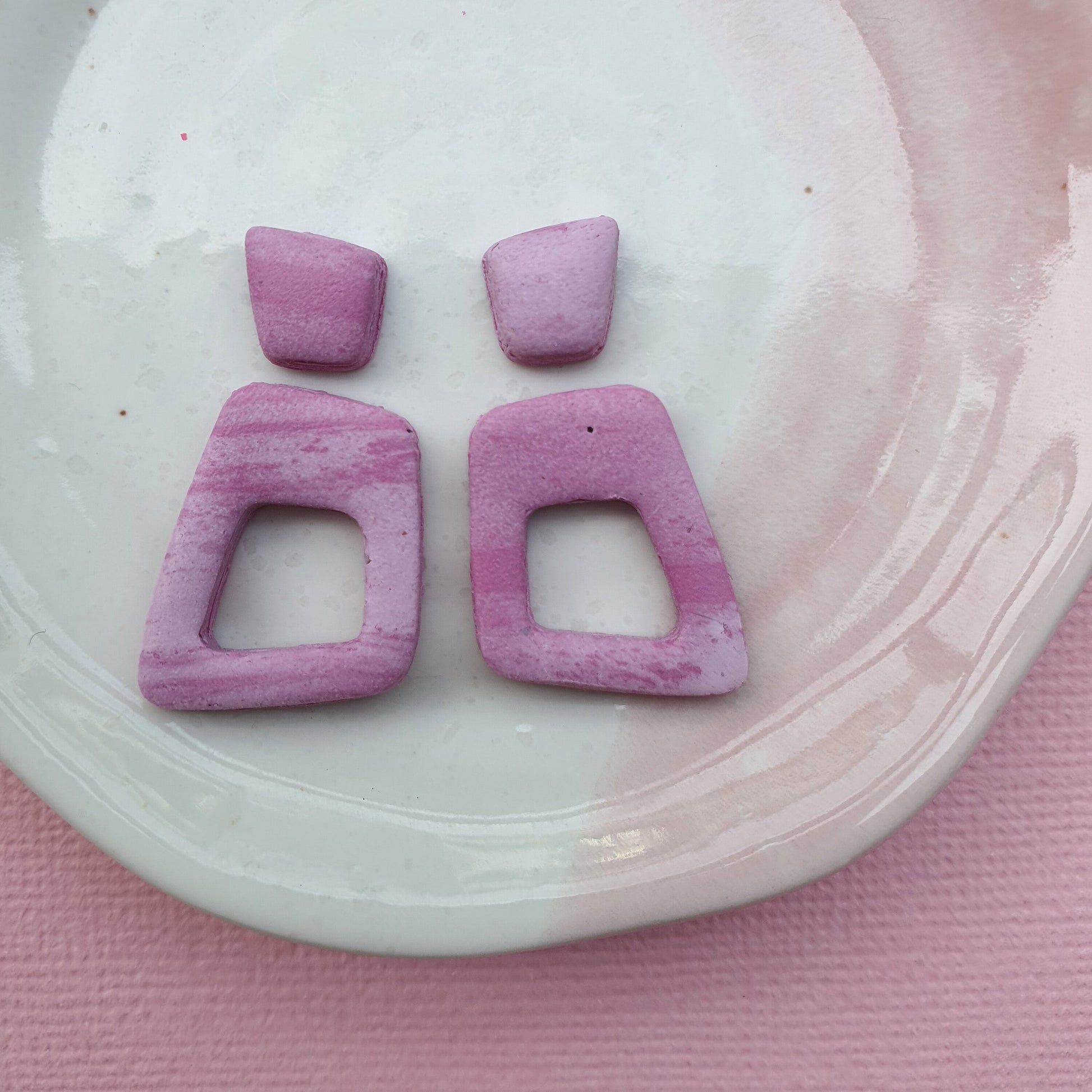 2 pcs set Earrings Polymer clay 3D cutters Jewelry shape cutter