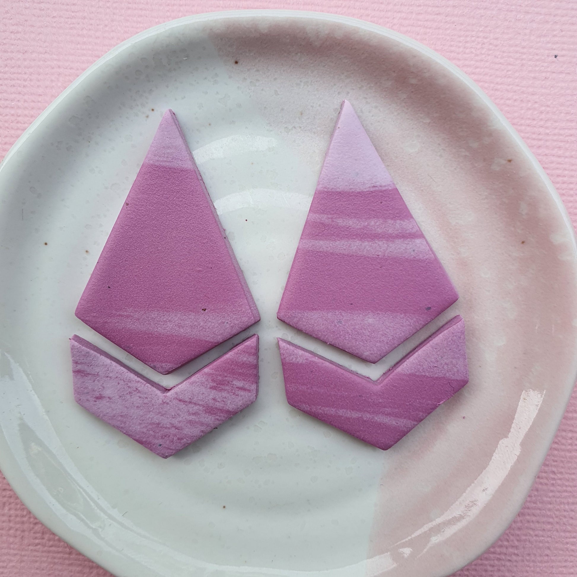 2 pcs set Clay cutters Jewelry Earrings Geometry shape cutter