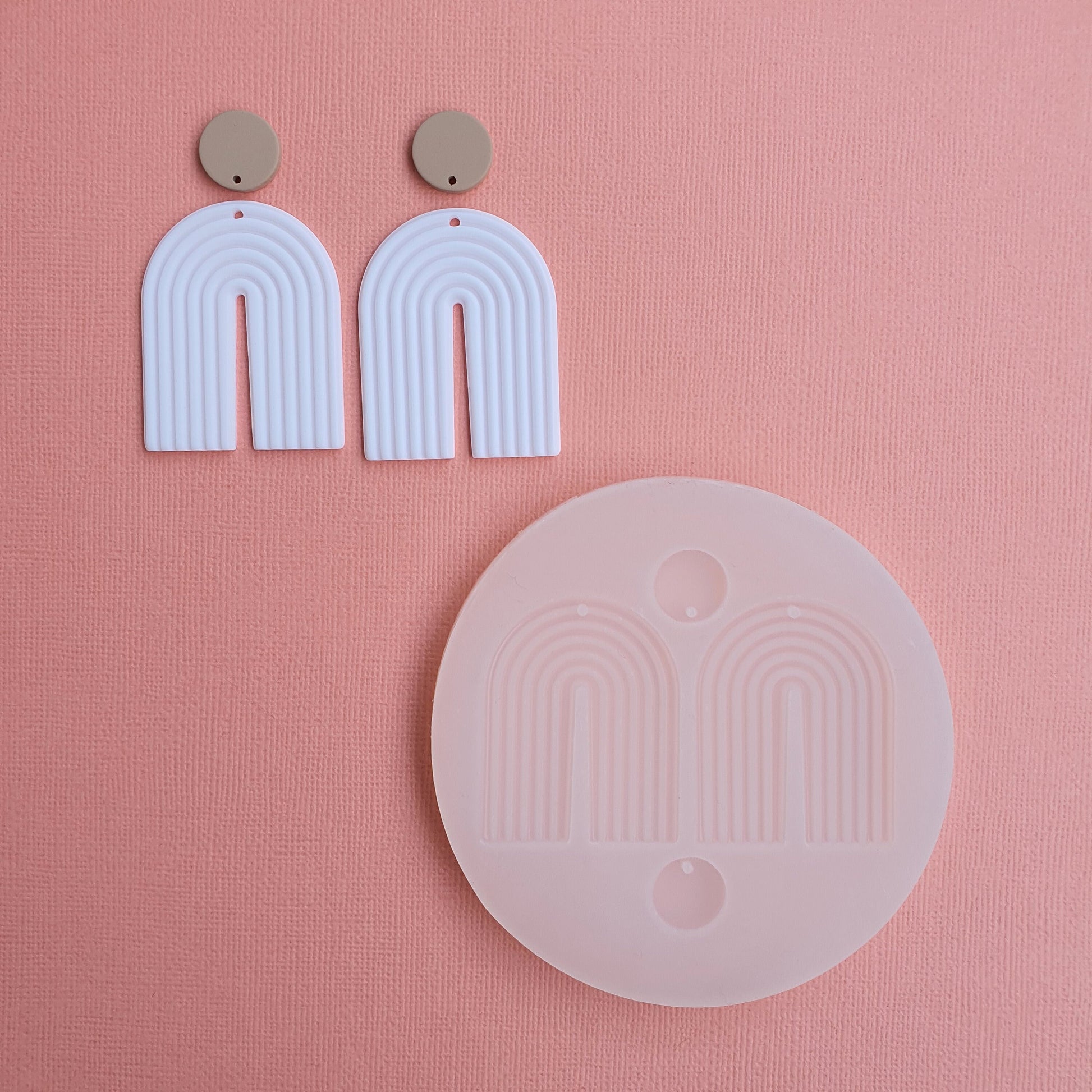 Silicone earrings mold "Arch" mould for resin and epoxy