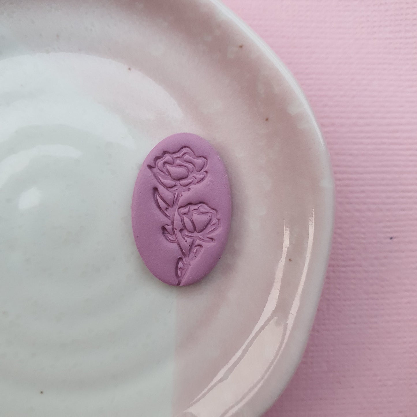 Polymer clay stamp "Flower" 3D printed embossing