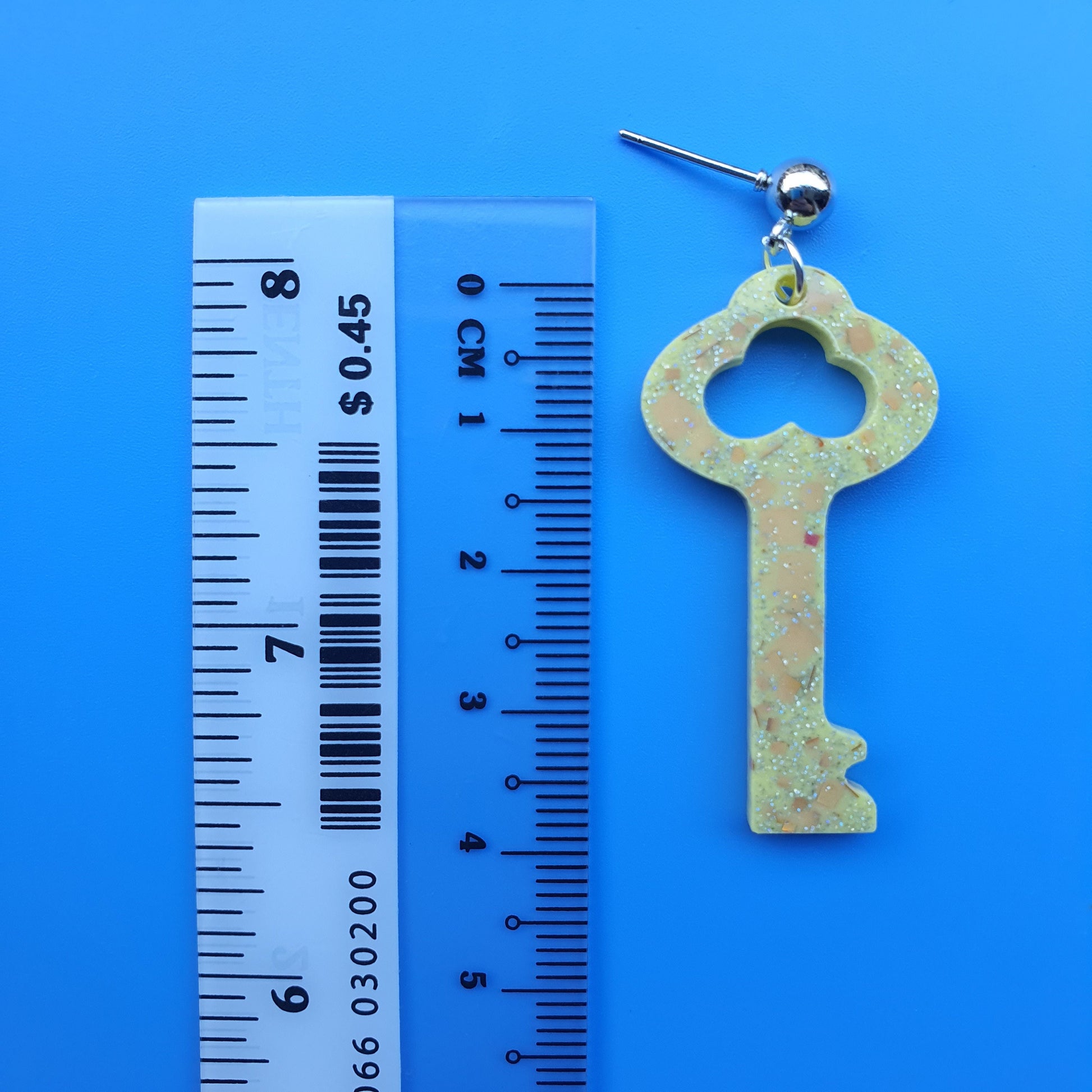 Silicone earrings mold "Key"Clear resin jewelry mold