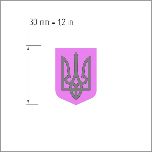 Earrings Polymer clay 3D cutter "Ukraine Tryzub" Jewelry mold stamp