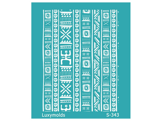 Silk screen stencil for polymer clay "Luxymolds" S-343