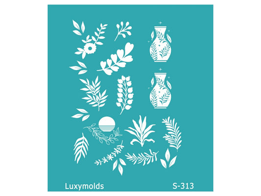Silk screen stencil for polymer clay "Luxymolds" S-313