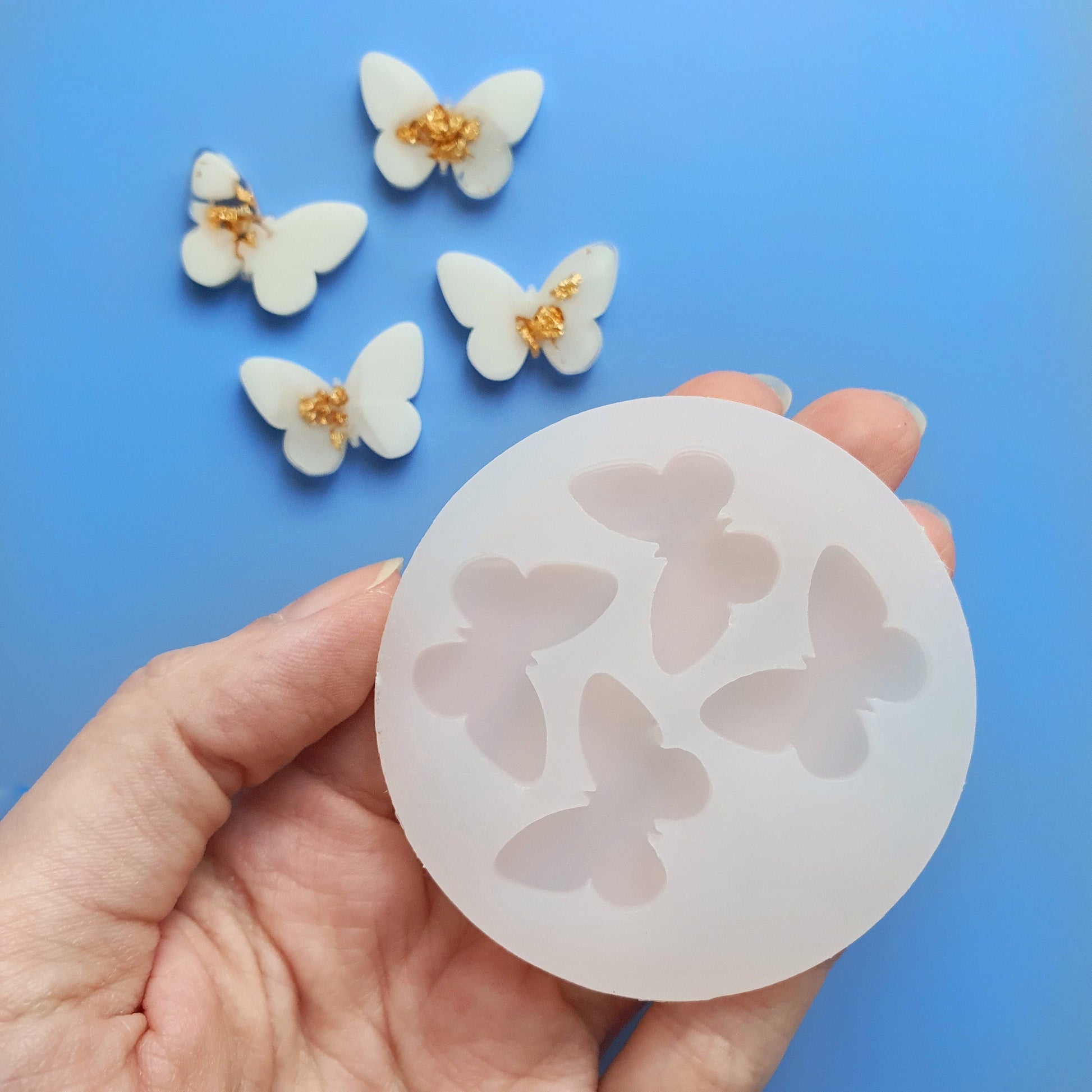 Silicone earrings mold Jewelry resin mold "Butterfly"