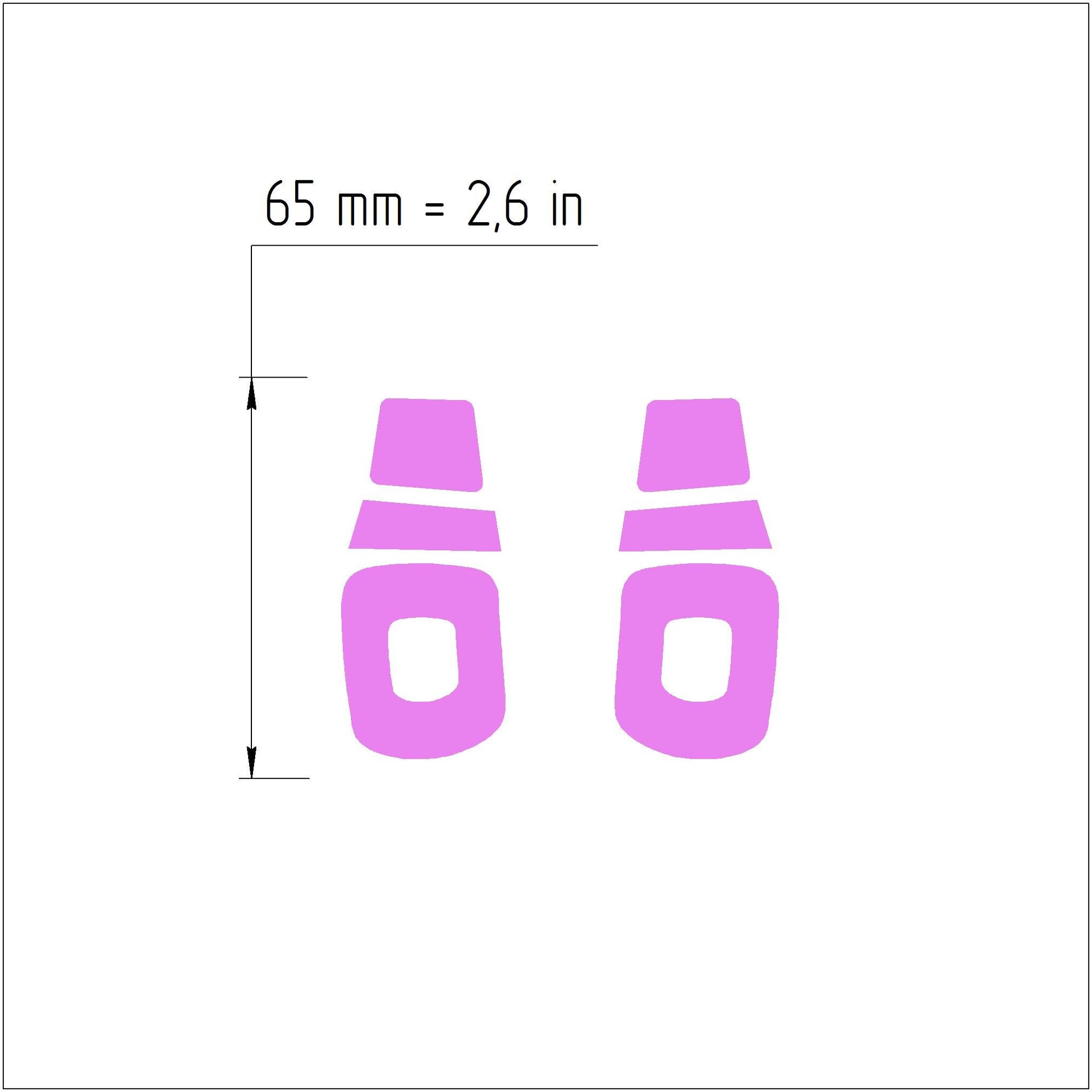 Earrings Polymer clay 3D cutters Jewelry mold 6 pcs set