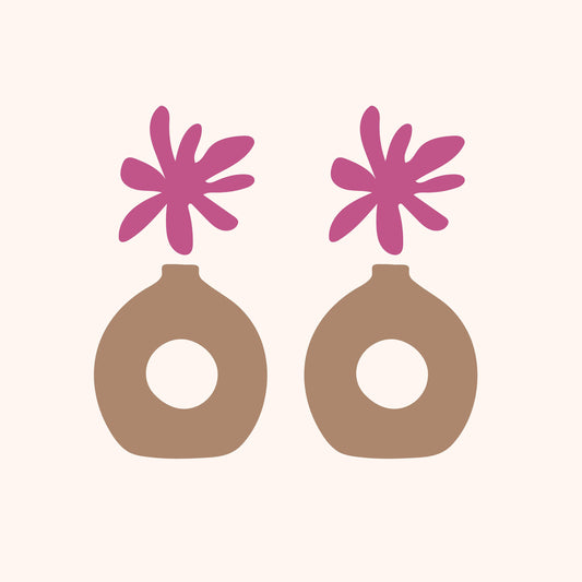 Earrings Polymer clay 3D cutters Jewelry mold 2 pcs set