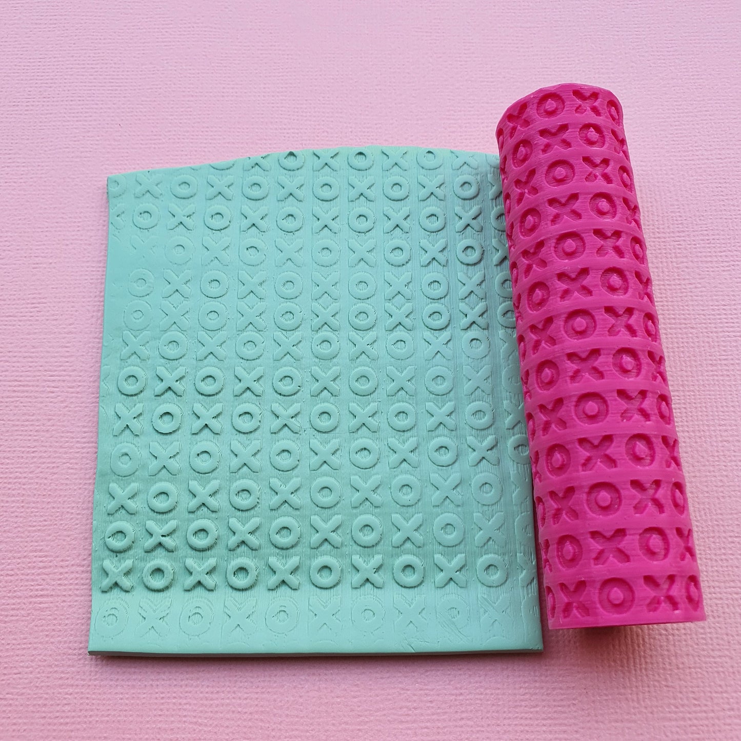 Polymer clay texture roller stamp 3D printed embossing