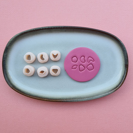6 pcs set Polymer clay micro cutters 3D print jewelry cutters "Abstract shapes" Earrings clay molds