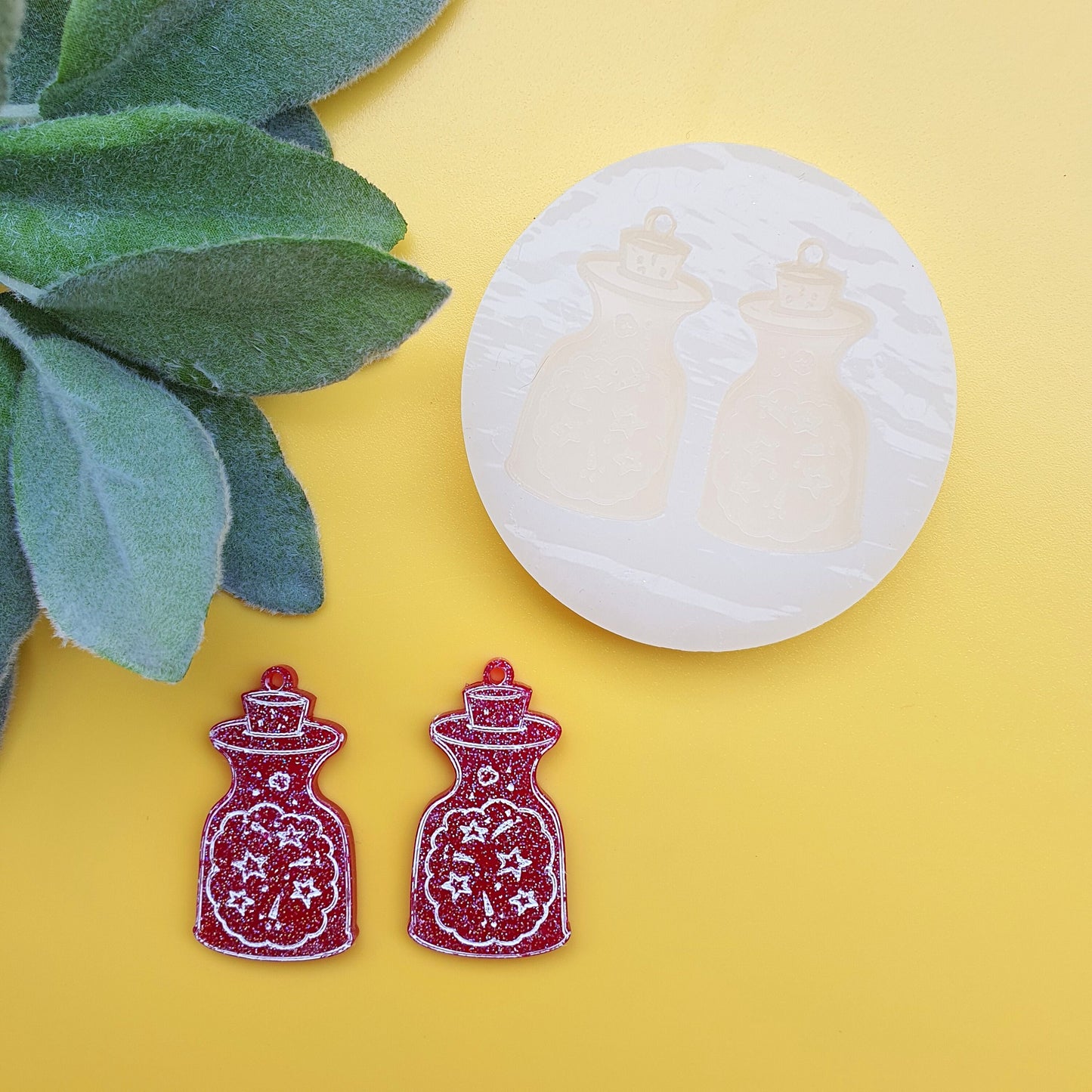 Silicone earrings mold "Magic vessel" mould for resin and epoxy