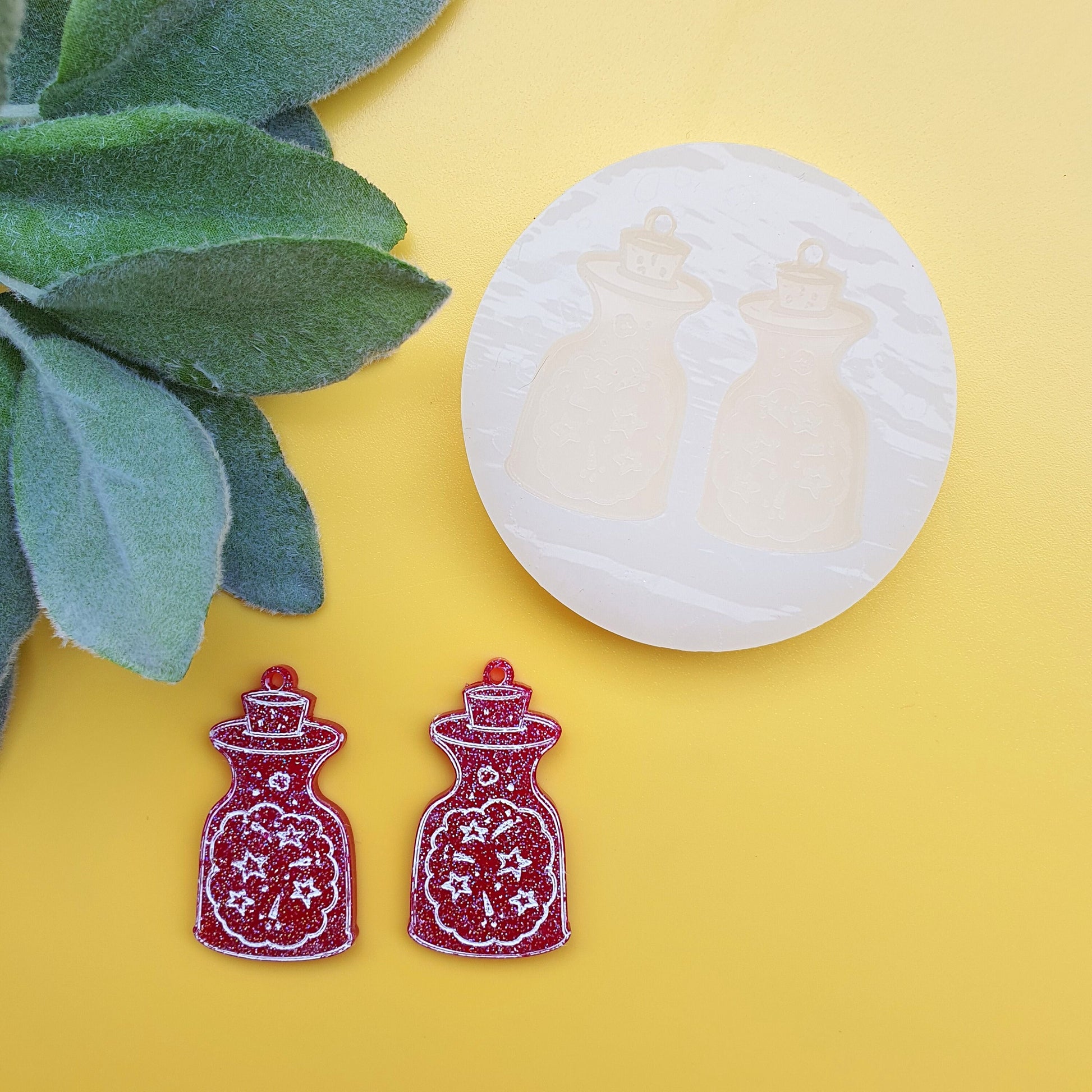 Silicone earrings mold "Magic vessel" mould for resin and epoxy