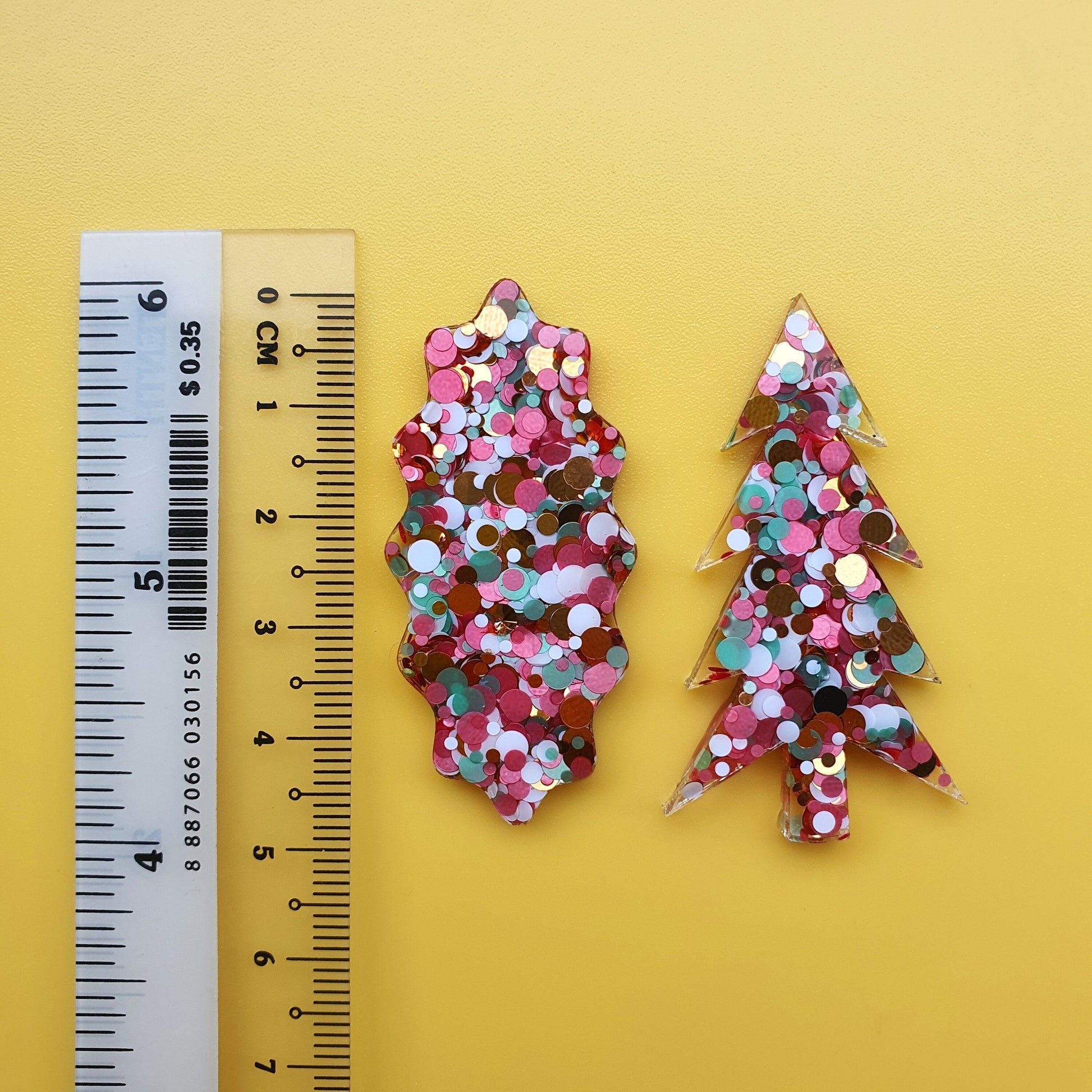 Silicone hair clip mold "Christmas tree" for resin and epoxy Jewelry resin mould