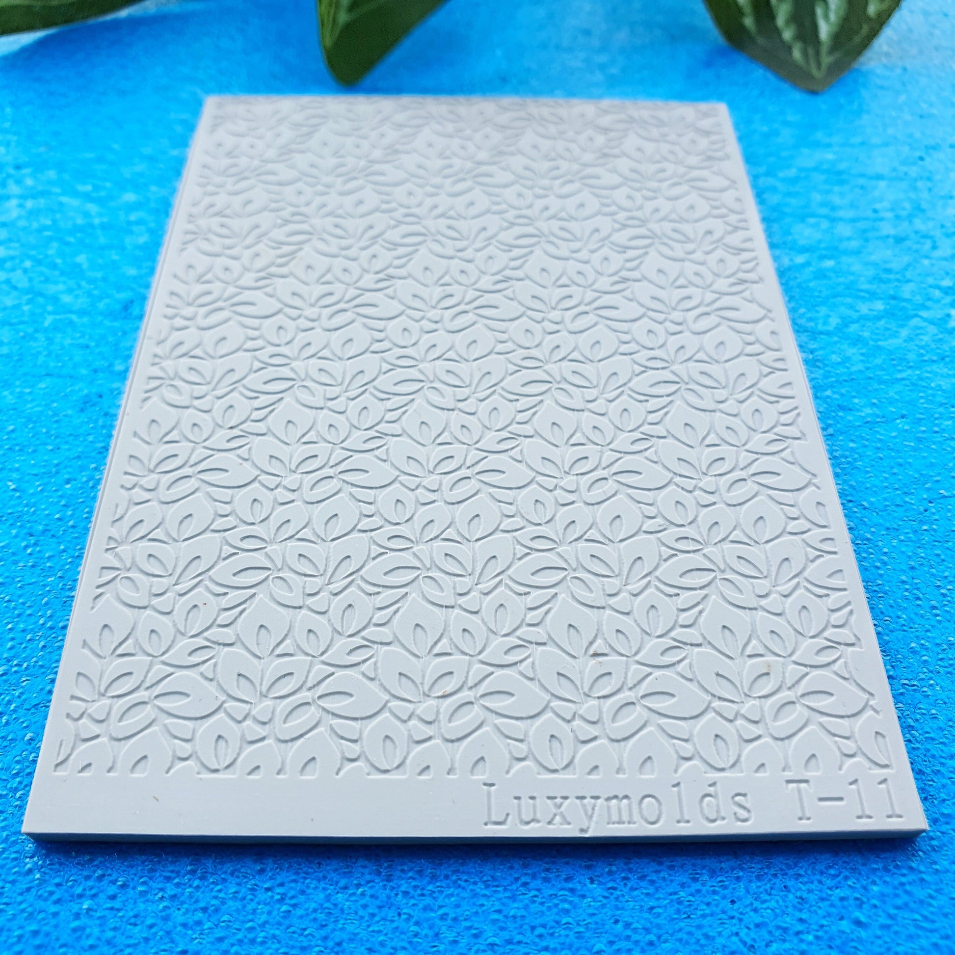 Polymer clay Texture tile Texture mat Clay stamp Polymer clay texture stencils "Leaves" T-11