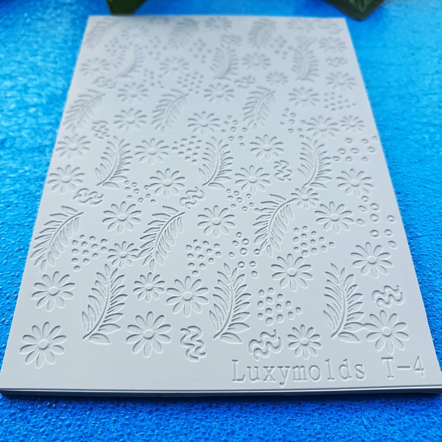 Polymer clay Texture tile Texture mat Clay stamp Polymer clay texture stencils "Flowers" T-4