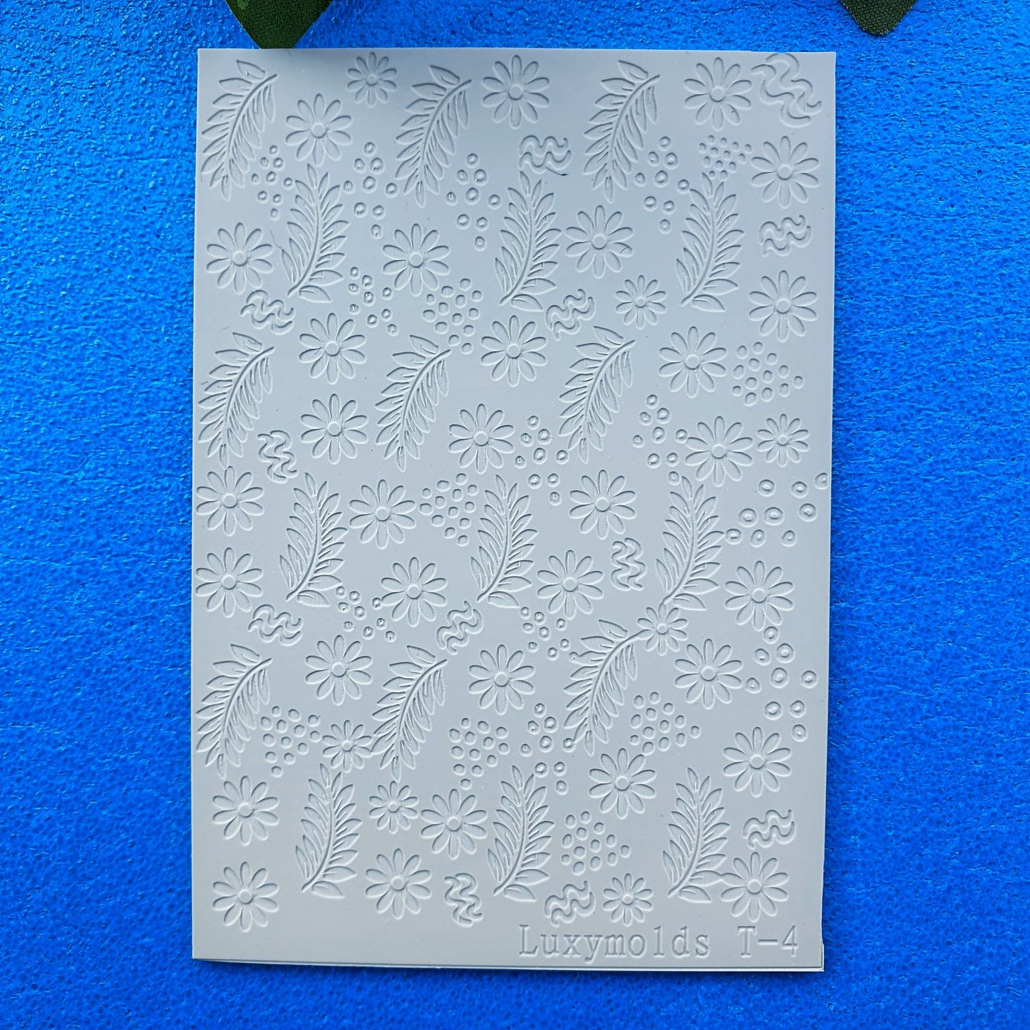 Polymer clay Texture tile Texture mat Clay stamp Polymer clay texture stencils "Flowers" T-4