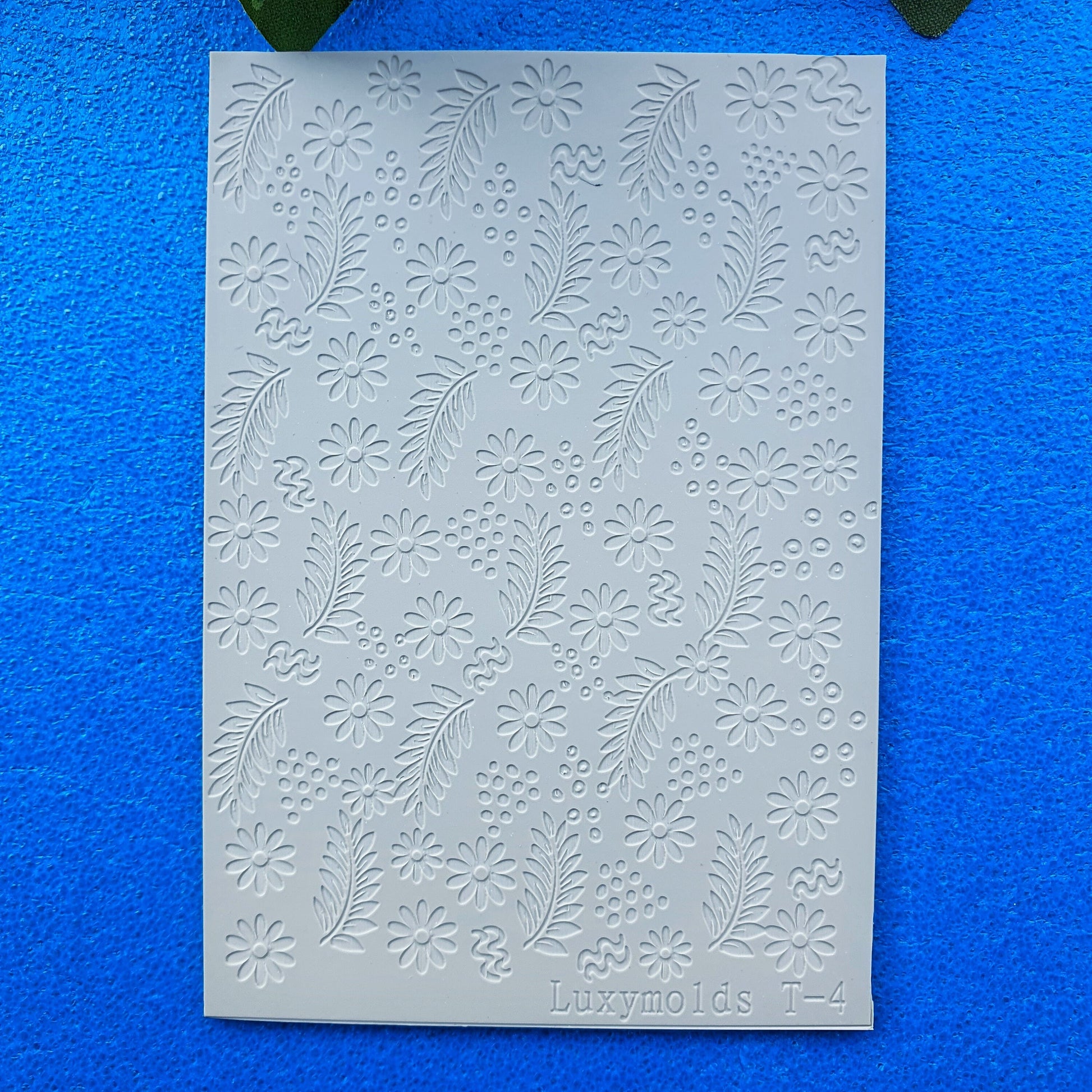 Polymer clay Texture tile Texture mat Clay stamp Polymer clay texture stencils "Flowers" T-4