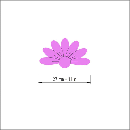 Earrings Polymer clay 3D cutters Jewelry mold "Flower"