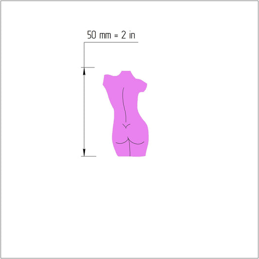 Earrings Polymer clay 3D cutters Jewelry mold "Woman body"