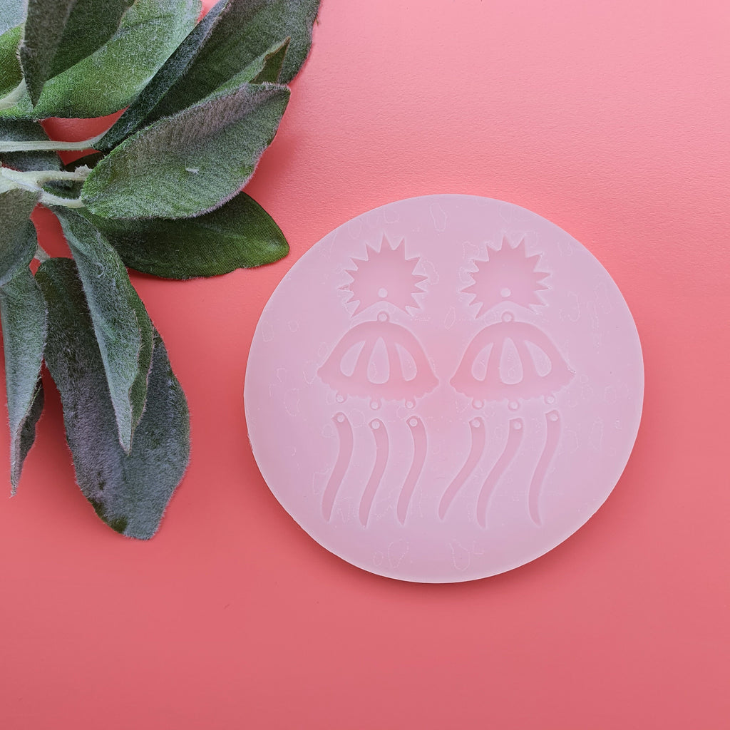 Silicone earring mold Jewelry Resin mould for resin and epoxy "Jellyfish"