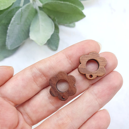 Wood Earring stud components Geometric studs Earrings findings DIY jewelry