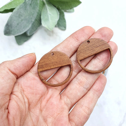 Wood Charm Pendant Earrings components Earrings findings DIY jewelry connectors