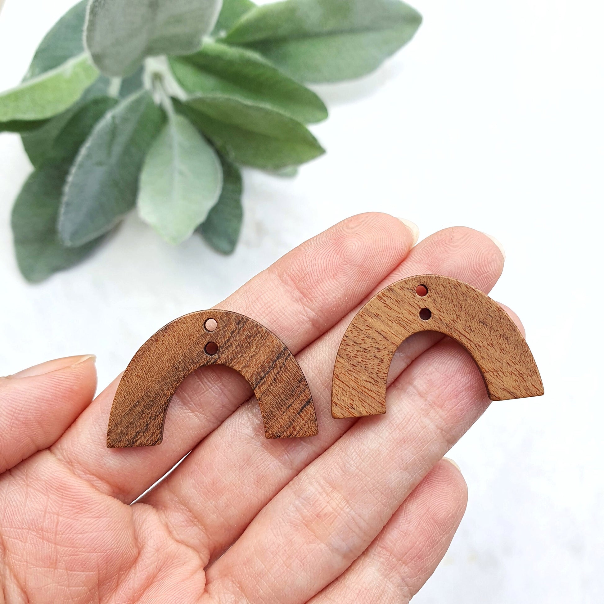 Wood Charm Pendant Earrings components Earrings findings DIY jewelry connectors