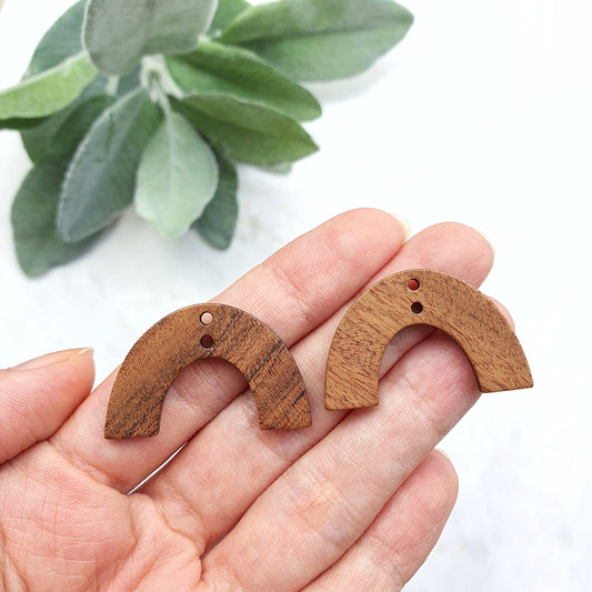 Wood Charm Pendant Earrings components Earrings findings DIY jewelry connectors