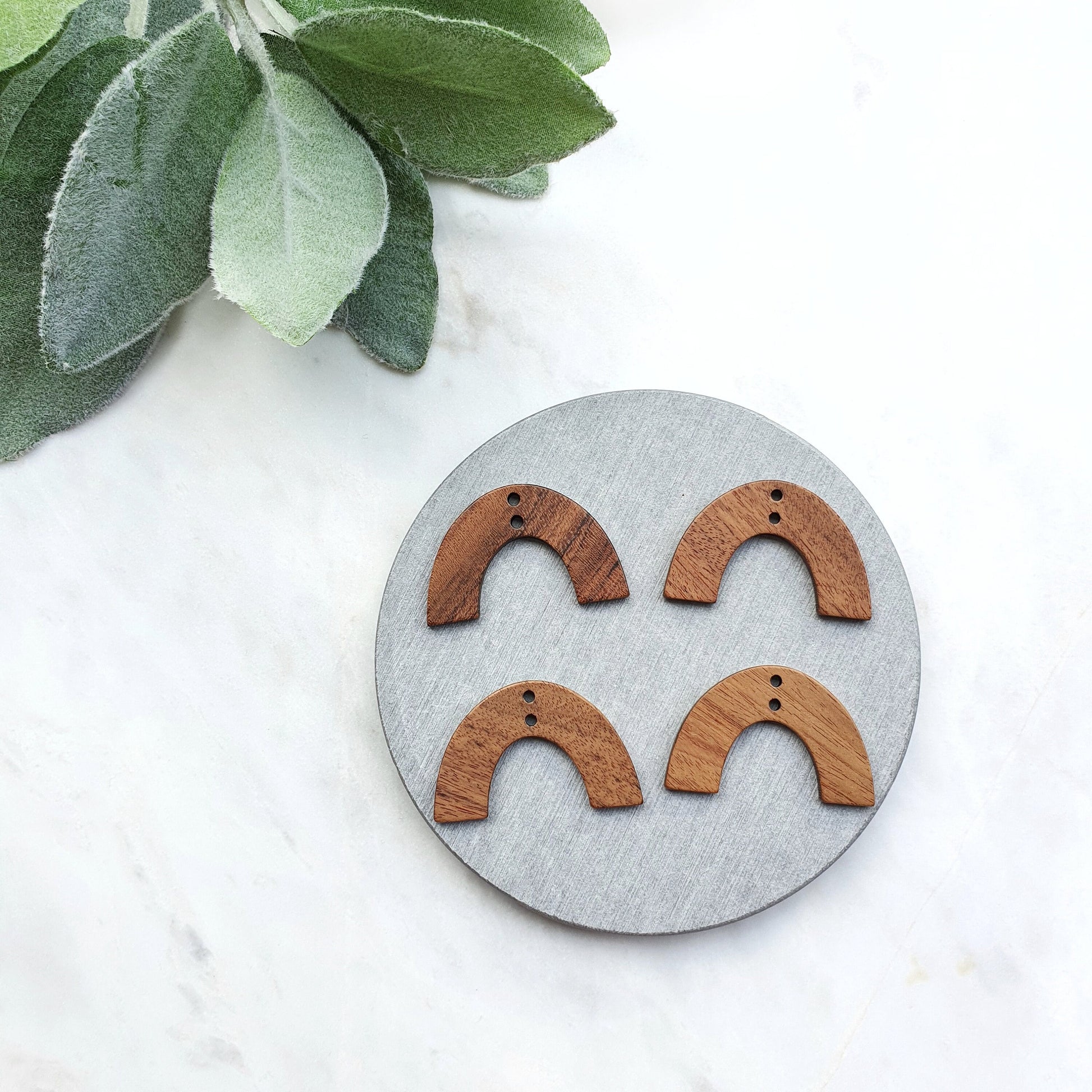 Wood Charm Pendant Earrings components Earrings findings DIY jewelry connectors