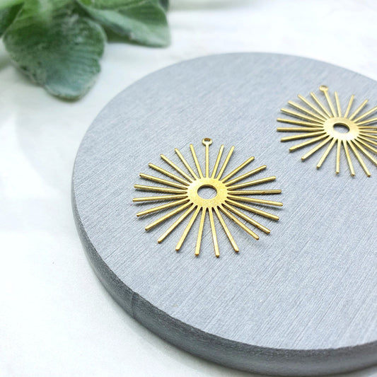 Earrings components Earrings findings DIY jewelry Raw brass connectors Geometry shape charms